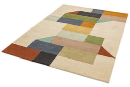 Modern Multi Handmade Luxurious Wool Easy To Clean Abstract Geometric Rug For Bedroom Dining Room And Living Room -120Cm X 170Cm - thumbnail 3