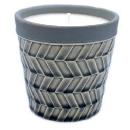 Serenityy - Home Is Home Candle Pot Vintage Garden - Natural Soy Wax, Gray Jar, 45-Hour Burn, Reusable Pot - thumbnail 4