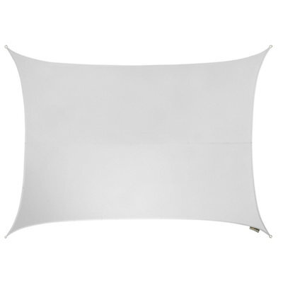 Kookaburra 3M X 2M Rectangle Waterproof Polar White Garden Patio Sun Shade Sail Canopy 98% Uv Block With Free Rope - image 1