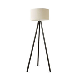 Valuelights Barbro Black Tripod Floor Lamp With White Trim Drum Shade - thumbnail 6