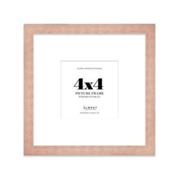"4X4"" Bronze Picture Frame - 4X4"" Square Frame With 2X2"" Mount For 4X4""/2X2"" Pictures Art Deco Style Room Decor, 1 Pack"