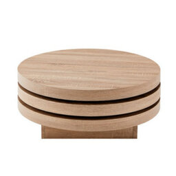 Furniture in Fashion Triplo Round Wooden Rotating Coffee Table In Sanremo Oak - thumbnail 3