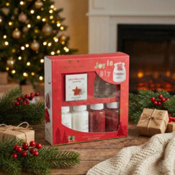 Urbn-Living Urbnliving Make Your Own Christmas Candle Kit - Diy Scented Wax Sand Jar Craft Set Apple & Cinnamon - thumbnail 3