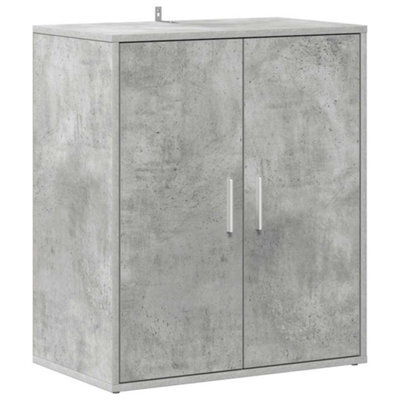 Berkfield Durable Shoe Cabinet Concrete Grey 60X35X70 Cm Engineered Wood - image 1