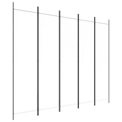 Vidaxl 5-Panel Room Divider White 250X200 Cm Fabric Room Dividers - image 1