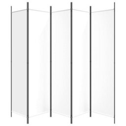 Vidaxl 5-Panel Room Divider White 250X200 Cm Fabric Room Dividers - thumbnail 4