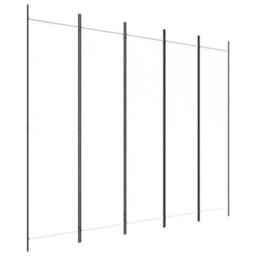 Vidaxl 5-Panel Room Divider White 250X200 Cm Fabric Room Dividers