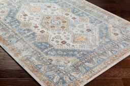 Livabliss Lillian-Washable Blue Brown Traditional Vintage Boho Living Dining Rug 66 X 115 Cm Easy Care, Non Shedding - thumbnail 6