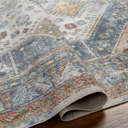Livabliss Lillian-Washable Blue Brown Traditional Vintage Boho Living Dining Rug 66 X 115 Cm Easy Care, Non Shedding - thumbnail 4