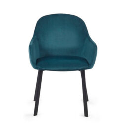 Oakham Valencia Premium Teal Velvet Dining Chairs - Set Of 2 - thumbnail 3