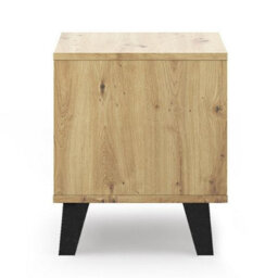 Heze Furniture Borg 1 Drawer Modern Minimal Design Bedside Table - Artisan Oak - thumbnail 5