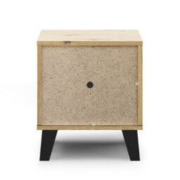 Heze Furniture Borg 1 Drawer Modern Minimal Design Bedside Table - Artisan Oak - thumbnail 6