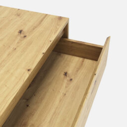 Heze Furniture Borg 1 Drawer Modern Minimal Design Bedside Table - Artisan Oak - thumbnail 7