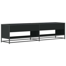 Berkfield Industrial Tv Cabinet Black 180.5X40X46 Cm Engineered Wood - thumbnail 6