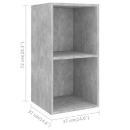Berkfield Wall-Mounted Tv Cabinets 4 Pcs Concrete Grey Engineered Wood - thumbnail 5
