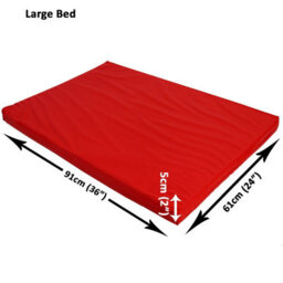Actiaspet Large Dog Bed Cage Crate Pet Waterproof Hygienic Bedding Tough Hardwearing Cushion Mat Red - thumbnail 7