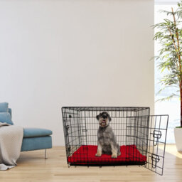 Actiaspet Large Dog Bed Cage Crate Pet Waterproof Hygienic Bedding Tough Hardwearing Cushion Mat Red - thumbnail 4