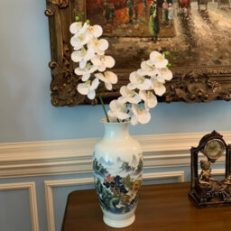 Artificial Orchid Stems, 96.5 Cm, With A Realistic Feel, Latex Phalaenopsis Orchid Branches, Artificial Flowers (White - thumbnail 3