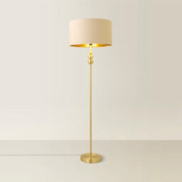 Valuelights Marissa Gold Stacked Ball Floor Lamp With Beige/gold Shade - thumbnail 6