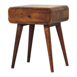 Artisan Furniture Solid Wood Avora Chestnut Nightstand With 1 Drawer - thumbnail 3