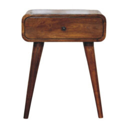 Artisan Furniture Solid Wood Avora Chestnut Nightstand With 1 Drawer - thumbnail 2