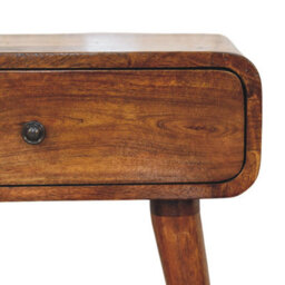 Artisan Furniture Solid Wood Avora Chestnut Nightstand With 1 Drawer - thumbnail 5