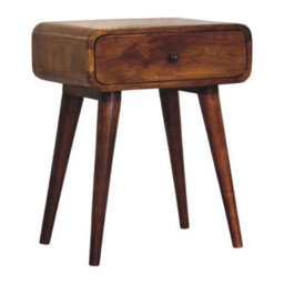 Artisan Furniture Solid Wood Avora Chestnut Nightstand With 1 Drawer - thumbnail 4
