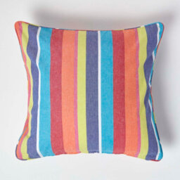 Homescapes Cotton Multi Coloured Stripe Cushion Cover, 60 X 60 Cm - thumbnail 1