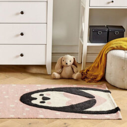 Beliani Pinguin Pink Penguin Print Area Rug 80 X 150 Cm Low Pile - thumbnail 2
