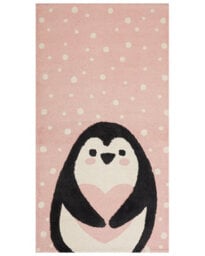 Beliani Pinguin Pink Penguin Print Area Rug 80 X 150 Cm Low Pile - thumbnail 1