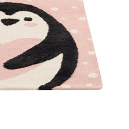 Beliani Pinguin Pink Penguin Print Area Rug 80 X 150 Cm Low Pile - thumbnail 5