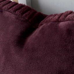 Catherine Lansfield Velvet And Faux Fur 55X55Cm Cushion Plum - thumbnail 3