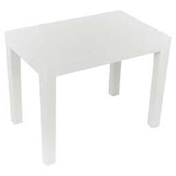 Urbn-Living 4 Plastic White Chairs & 2 Benches Outdoor Garden Table Set - thumbnail 6