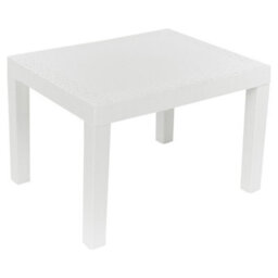 Urbn-Living 4 Plastic White Chairs & 2 Benches Outdoor Garden Table Set - thumbnail 7