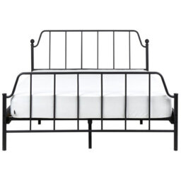 Beliani Bed Metal Mauressac 140 X 200 Cm (Eu Double) Black - thumbnail 5