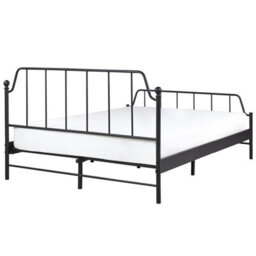 Beliani Bed Metal Mauressac 140 X 200 Cm (Eu Double) Black - thumbnail 6