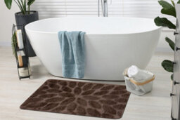 RugsX Bathroom Rug Supreme Stones, Non-Slip, Soft - Brown 50X80 Cm - thumbnail 3