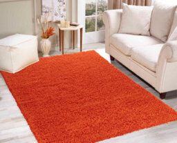 Desire Rugs Plain Living Room Shaggy Area Rugs Orange 80X150 Cm - thumbnail 5