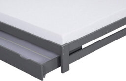 Amani Solid Pine Wood Grey  Xiamen Bed Frame (Mattress/drawers Not Included) - 4Ft6 Double - thumbnail 2