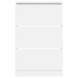 Berkfield Shoe Cabinet White 80X21X125.5 Cm Engineered Wood - thumbnail 5