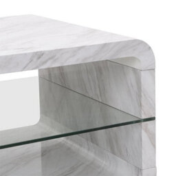 Furniture in Fashion Xono High Gloss Coffee Table With Shelf In Magnesia Marble Effect - thumbnail 8