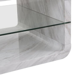 Furniture in Fashion Xono High Gloss Coffee Table With Shelf In Magnesia Marble Effect - thumbnail 9