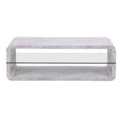 Furniture in Fashion Xono High Gloss Coffee Table With Shelf In Magnesia Marble Effect - thumbnail 3
