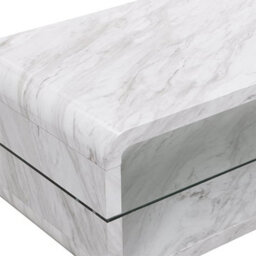 Furniture in Fashion Xono High Gloss Coffee Table With Shelf In Magnesia Marble Effect - thumbnail 7