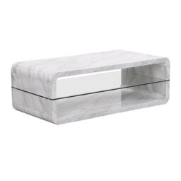 Furniture in Fashion Xono High Gloss Coffee Table With Shelf In Magnesia Marble Effect - thumbnail 5