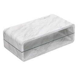 Furniture in Fashion Xono High Gloss Coffee Table With Shelf In Magnesia Marble Effect - thumbnail 6