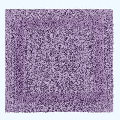 Homescapes Luxury Reversible Cotton Shower Mat - Lilac - image 1