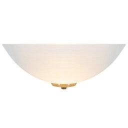 Happy Homewares Traditional Antique Brass Flush Wall Uplighter With Opal Swirl Glass Diffuser - thumbnail 1