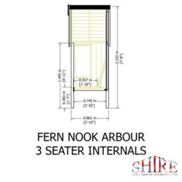 Shire Fern Nook Large Three Person Seated Arbour - thumbnail 7