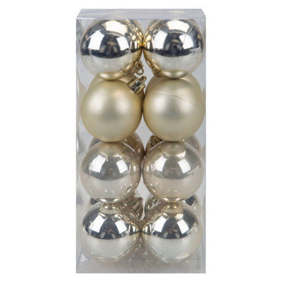 Christmas Bauble Decoration Hanging Tree Ornament X 16 5Cm Champagne - image 1